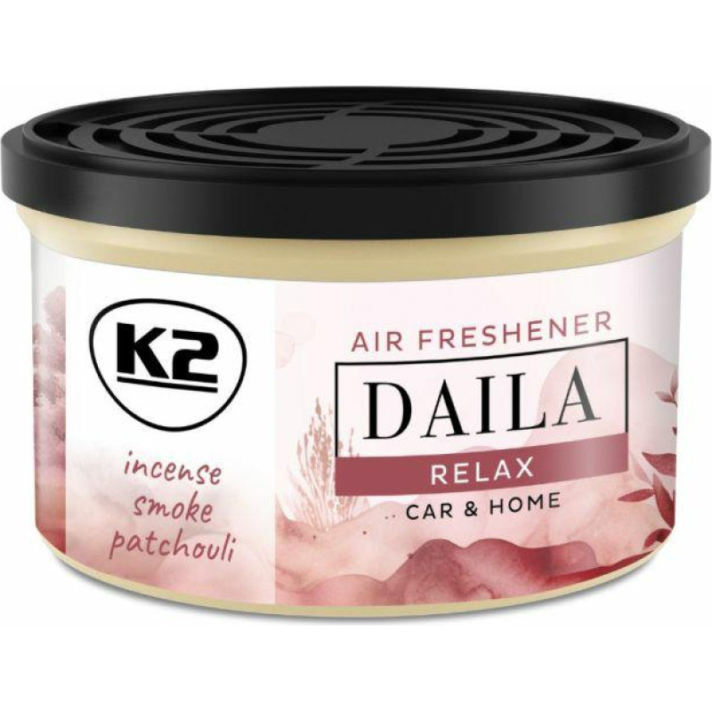 K2 DALIA ODŚWIEŻACZ POWIETRZA  RELAX,  KADZIDŁO, DYM, PACZULA 68g