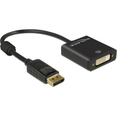 Delock Adapter DVI - Displayport - 4K - 20cm - black