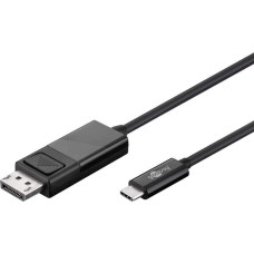 Goobay USB adapter cable, USB-C connector > DisplayPort connector (black, 1.2 meters, 4K 60Hz)