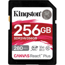 Kingston Canvas React Plus 256 GB SDXC, memory card (UHS-II U3, Class 10, V60, A1)