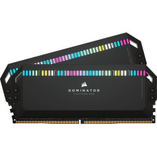 Corsair DDR5 64GB - 6000 - CL - 38 - Dual-Kit - DIMM - CMT64GX5M2B6000C40, Dominator Platinum RGB, XMP, black