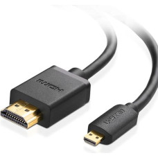 Ugreen 30104 HDMI kabelis 3 m HDMI D tipo (Mikro) HDMI A tipo (standartinis) Juoda