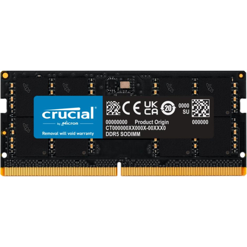 Crucial DDR5-4800           32GB SODIMM CL40 (16Gbit)