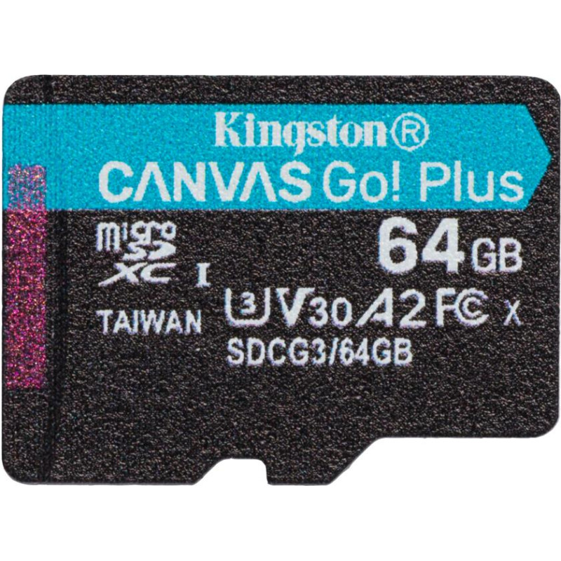 Kingston Memory card microSD 64GB Canvas Go Plus 170/70MB/s