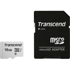 Transcend MEMORY MICRO SDHC 16GB W/ADAP/C10 TS16GUSD300S-A TRANSCEND