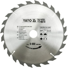 Yato PIŁA TARCZOWA WIDIOWA 250x30mm  24-ZĘBY 6070