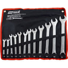 Awtools AW COMBINATION WRENCH SET 12pcs 8-24mm BLACK LINE