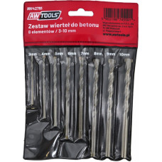 Awtools AW TCT CYL. DRILL BIT SET/ CONCRETE 8pcs 3-10mm