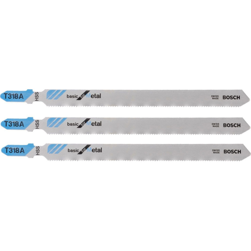 Bosch JIGSAW BLADE BASIC FOR METAL T318A 3PCS