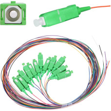 Extralink SC/APC | Pigtail set | Single mode, 900um, G.657A1, 1,5m, 12 pcs, 12 colours