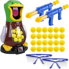 Extralink Hungry Duck | Target shooting for child | 2x gun, 24 balls, glasses