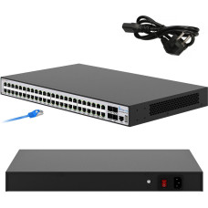 Extralink Nemezis Pro | PoE Switch | 48x RJ45 1000Mb/s PoE, 4x SFP+, 500W, L3