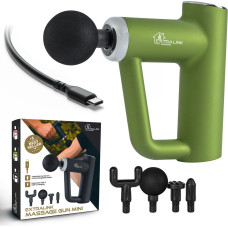 Extralink Massage Gun Mini Green | Massage Gun | 4 interchangeable tips