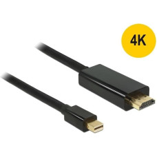 Delock miniDP - HDMI A St-St - black 1m - Mini Displayport 1.1