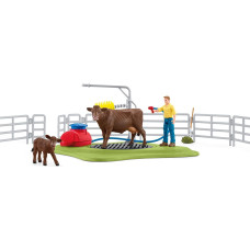 Schleich Farm World cow washing station, play figure