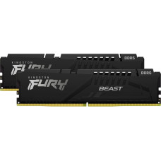 Kingston FURY DIMM 32 GB DDR5-5200 Kit, memory (black, KF552C36BBEK2-32, Fury Beast , XMP, EXPO, for AMD)