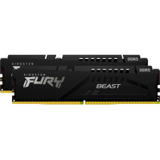 Kingston FURY DDR5 - 64GB - 6000 - CL - 30 (2x 32 GB) dual kit, memory (black, KF560C30BBK2-64, Fury Beast, INTEL XMP)