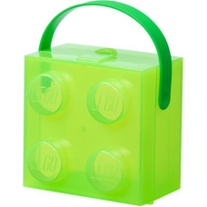 Room Copenhagen LEGO Box with Handle, Storage Box (light green/transparent)