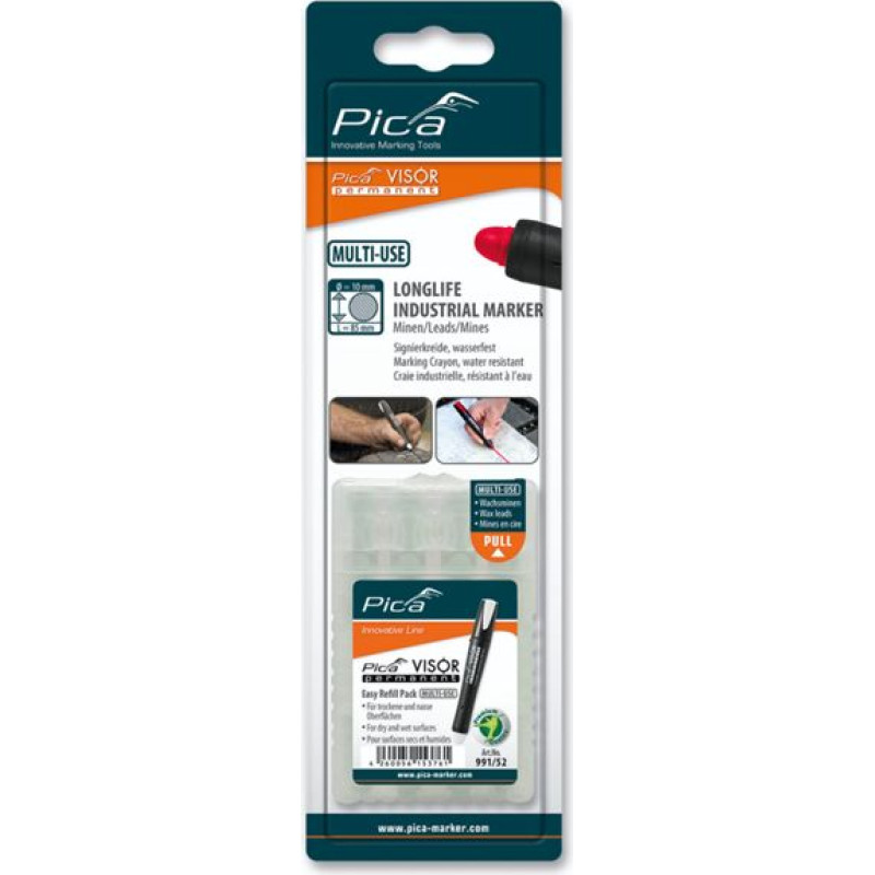 Pica-Marker Pica VISOR permanent replacement refills white / SB