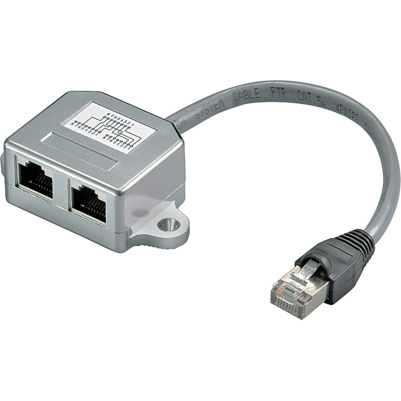 Goobay RJ45 T-Adapter CAT5 St->2xBu