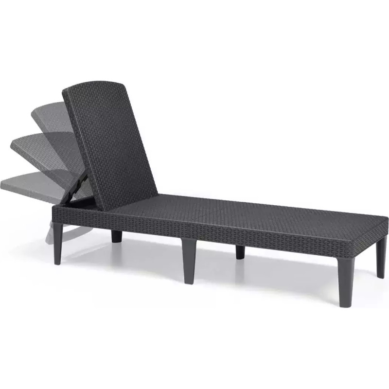 Curver/Keter KETER LEŻAK TECHNORATTANOWY JAIPUR GRAPHITE