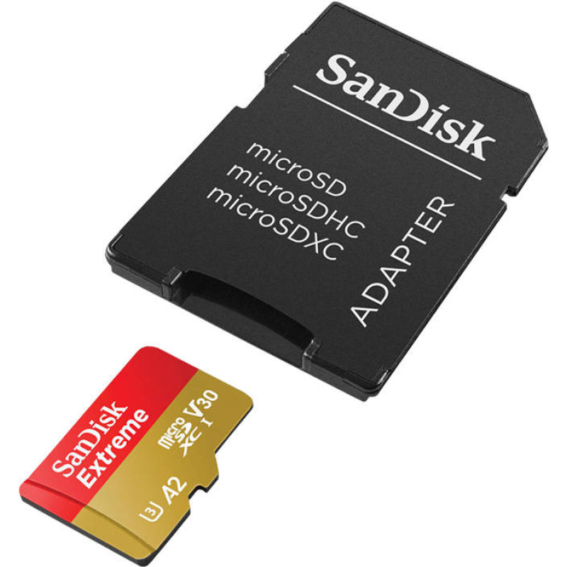 Sandisk Memory card SANDISK EXTREME microSDXC 128 GB 190/90 MB/s UHS-I U3 ActionCam (SDSQXAA-128G-GN6AA)