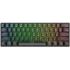 Mechaninė klaviatūra Royal Kludge RK61 RGB, rudas jungiklis (juodas)