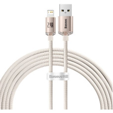 Baseus Kabel USB do iP Baseus Crystal Shine, 2.4A, 2m (różowy)