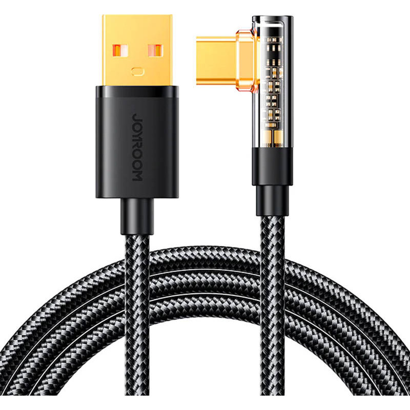 Joyroom Angle Cable to USB-A / Type-C / 3A / 1.2m Joyroom S-UC027A6 (black)