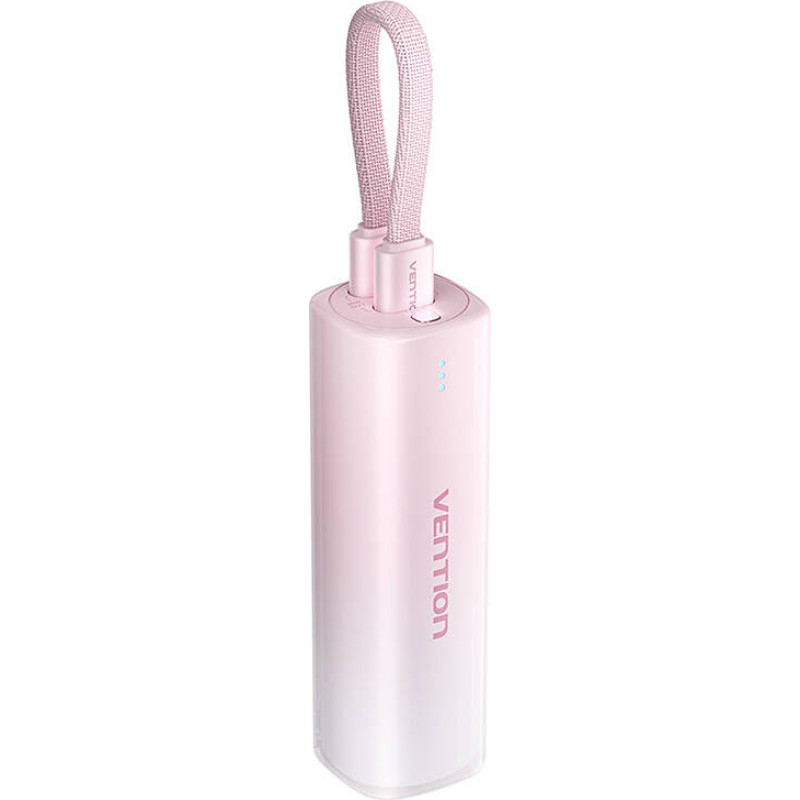 Vention Powerbank 5000mAh Vention FHWR0 20W + USB-C to lightning cable (pink)