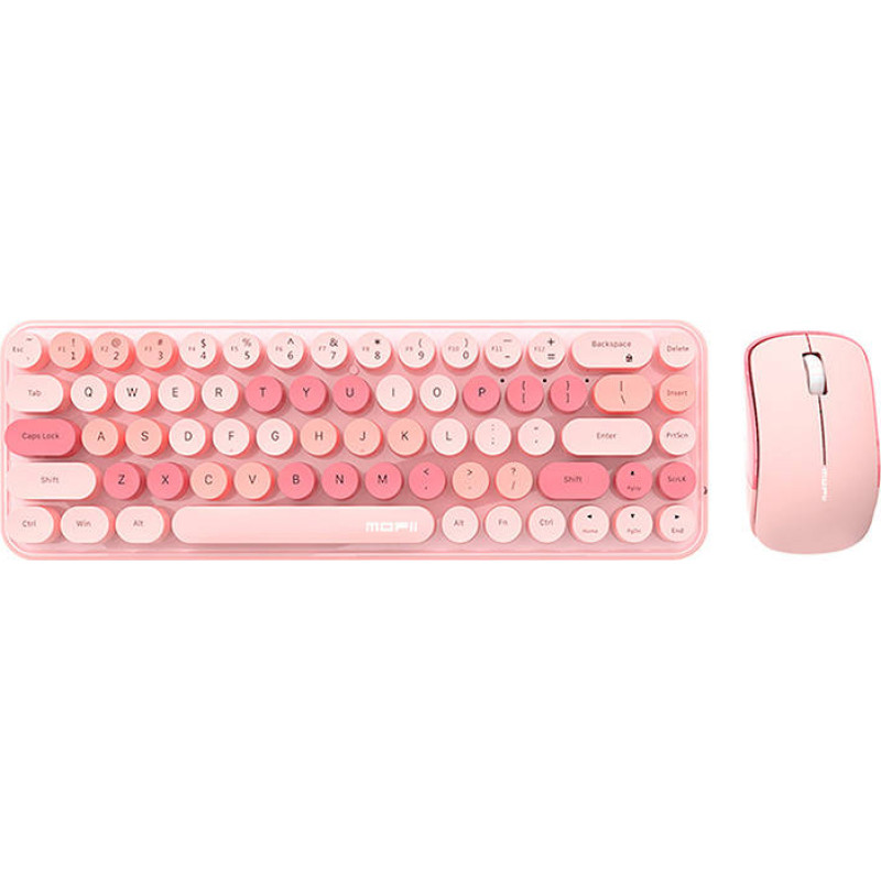 Mofii Wireless keyboard + mouse set MOFII Bean 2.4G (Pink)