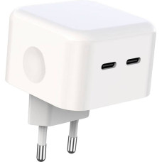 XO Wall charger XO L102, 2x USB-C, 35W (white)