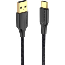 Vention Cable USB 2.0 to USB-C Vention CTFBF LED 3A 1m (black)