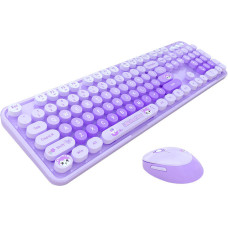 Mofii Sweet New 2.4G Wireless Keyboard + Mouse Set (Purple)