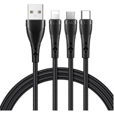 Mcdodo 3in1 USB to USB-C / Lightning / Micro USB Cable, Mcdodo CA-6960, 1.2m (Black)