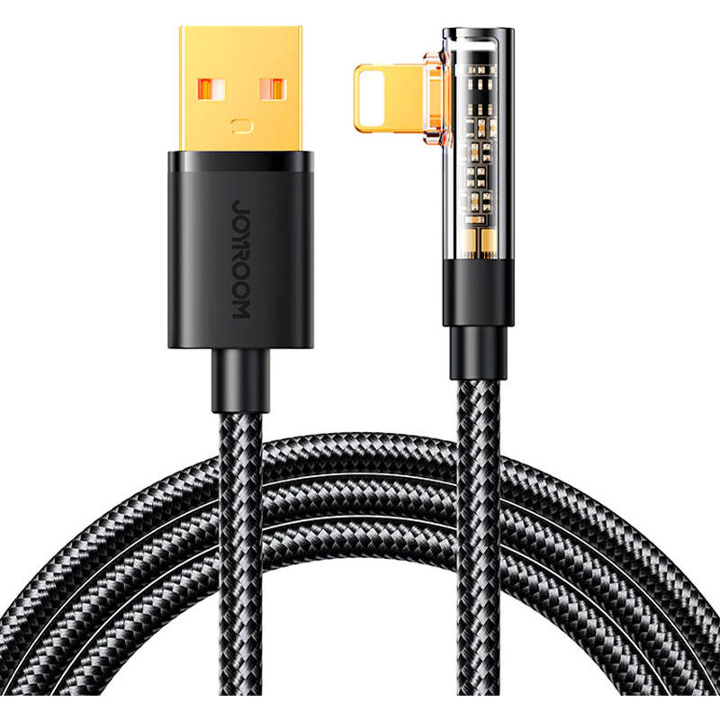 Joyroom Angle Cable to USB-A / Lightning / 1.2m Joyroom S-UL012A6 (black)