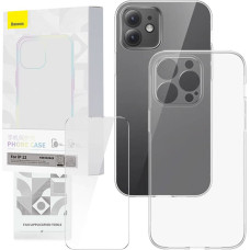 Baseus Transparent Case and Tempered Glass set Baseus Corning for iPhone 12