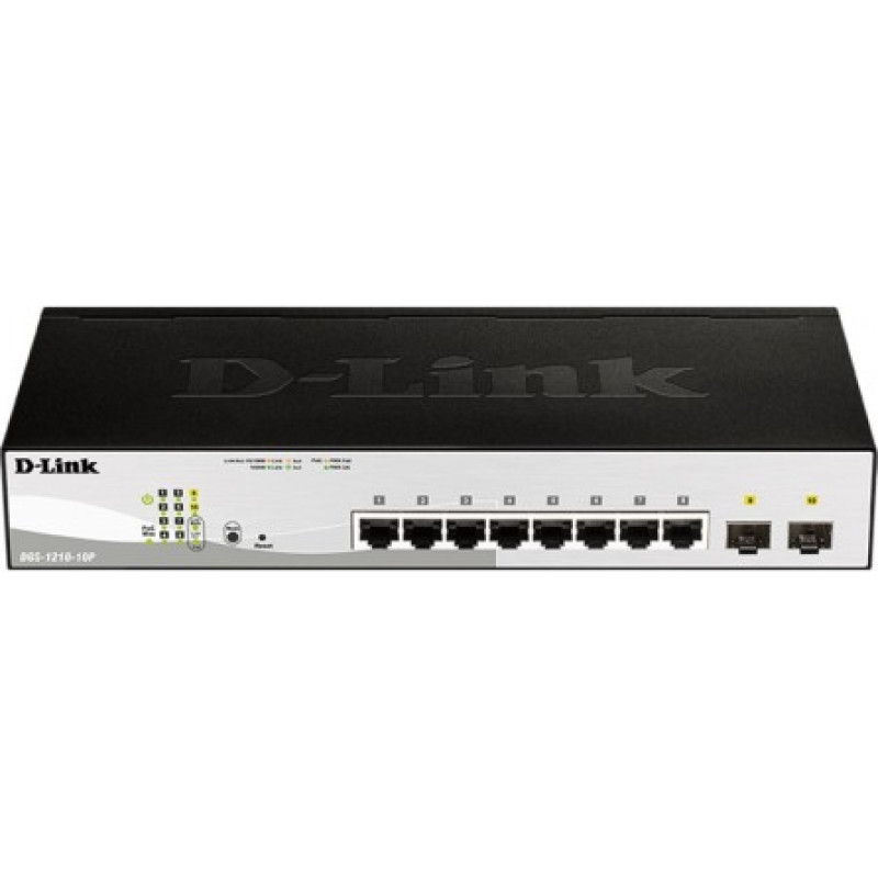 D-Link Switch DGS-1210-10P Switch 8GE PoE 2SFP