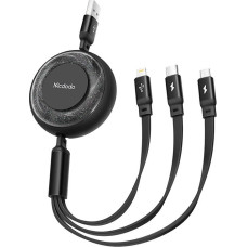 Mcdodo 3in1 USB to USB-C / Lightning / Micro USB Cable, Mcdodo CA-3570, 1.2m (Black)