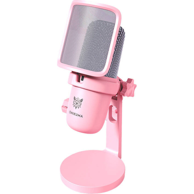 Onikuma M630 USB Gaming Microphone Pink