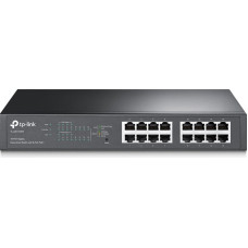 Tp-Link TL-SG1016PE Valdomas L2 Gigabit Ethernet (10/100/1000) Maitinimas per Eternetą (PoE) 1U Juoda