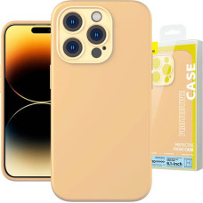 Baseus Liquid Silica Gel Case for iPhone 14 Pro (Sunglow)+ tempered glass + cleaning kit