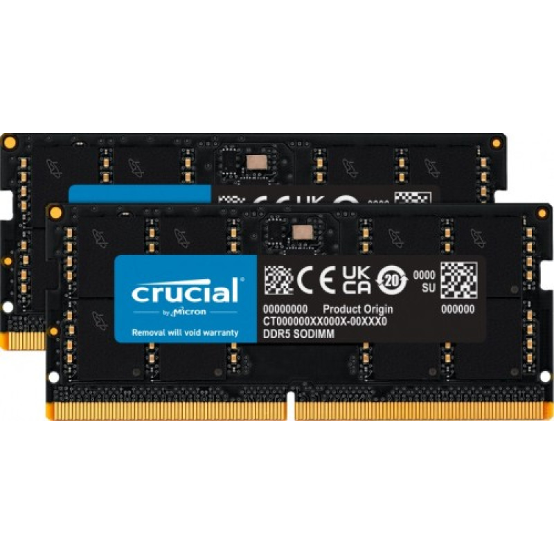 Crucial Notebook memory DDR5 SODIMM 64GB(2*32)/4800 CL46 (16Gbit)