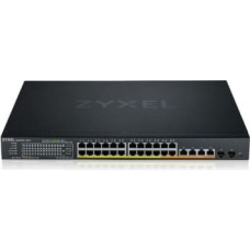 Zyxel Switch XMG1930-30HP, 24-port 2.5GbE Smart Managed Layer 2 PoE 700W 22xPoE+/8xPoE++ Switch with 4 10GbE and 2 SFP+ Uplink