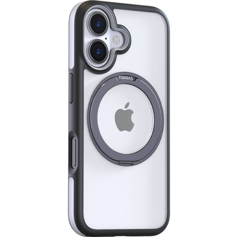 Torras Ostand R Fusion Case for iPhone 16 (Black)