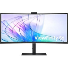 Samsung Monitor 34 inches ViewFinity S65VC VA 3440x1440 UWQHD 21:9 1xHDMI 1xDP 1xUSB-C (90W) 2xUSB 3.0 LAN (RJ45) 5ms HAS Webcam speakers curved 3YOS