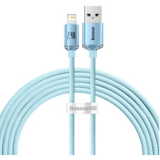 Baseus Kabel USB do iP Baseus Crystal Shine, 2.4A, 2m (niebieski)