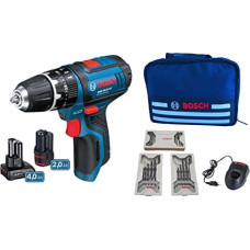 Bosch GSR 12V-15 Professional 1300 RPM 600 g Juoda, Mėlyna