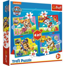 Trefl Puzzles 4in1 Running dogs (Paw Patrol)