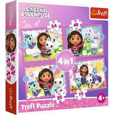 Trefl Puzzle 4in1 Adventures of Gabi the Cat's House